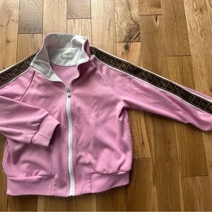 Fendi Pink and White Track Jacket